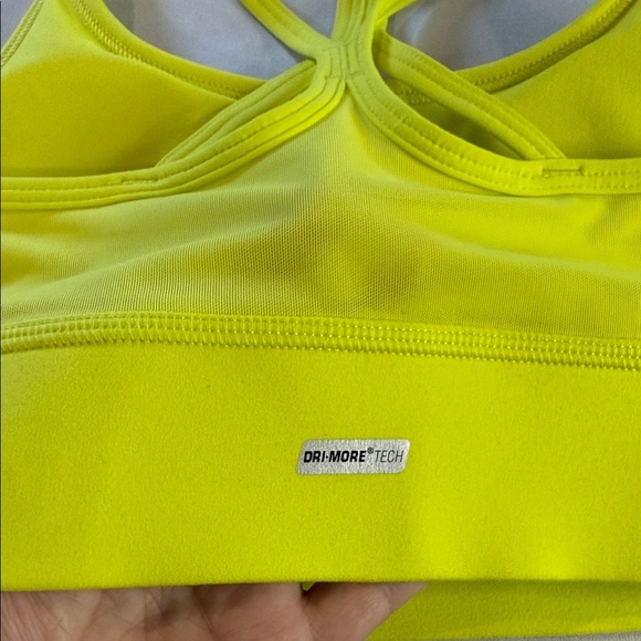 Athletic Works Sports Bra DRI-MORE TECH Bright Yellow Tie-Dye Women Sz XS - Picture 2 of 8